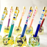 色が選べる☆花クリップ付き☆キラキラ☆ハーバリウムボールペン