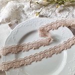 1m 綺麗 薔薇 バラ フラワー ケミカルレース ブレード コーラルピンク BK220614 ハンドメイド 手芸 素材