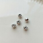 【5mm 5個】本ロジウム　スライドボール　≪カンなしタイプ≫