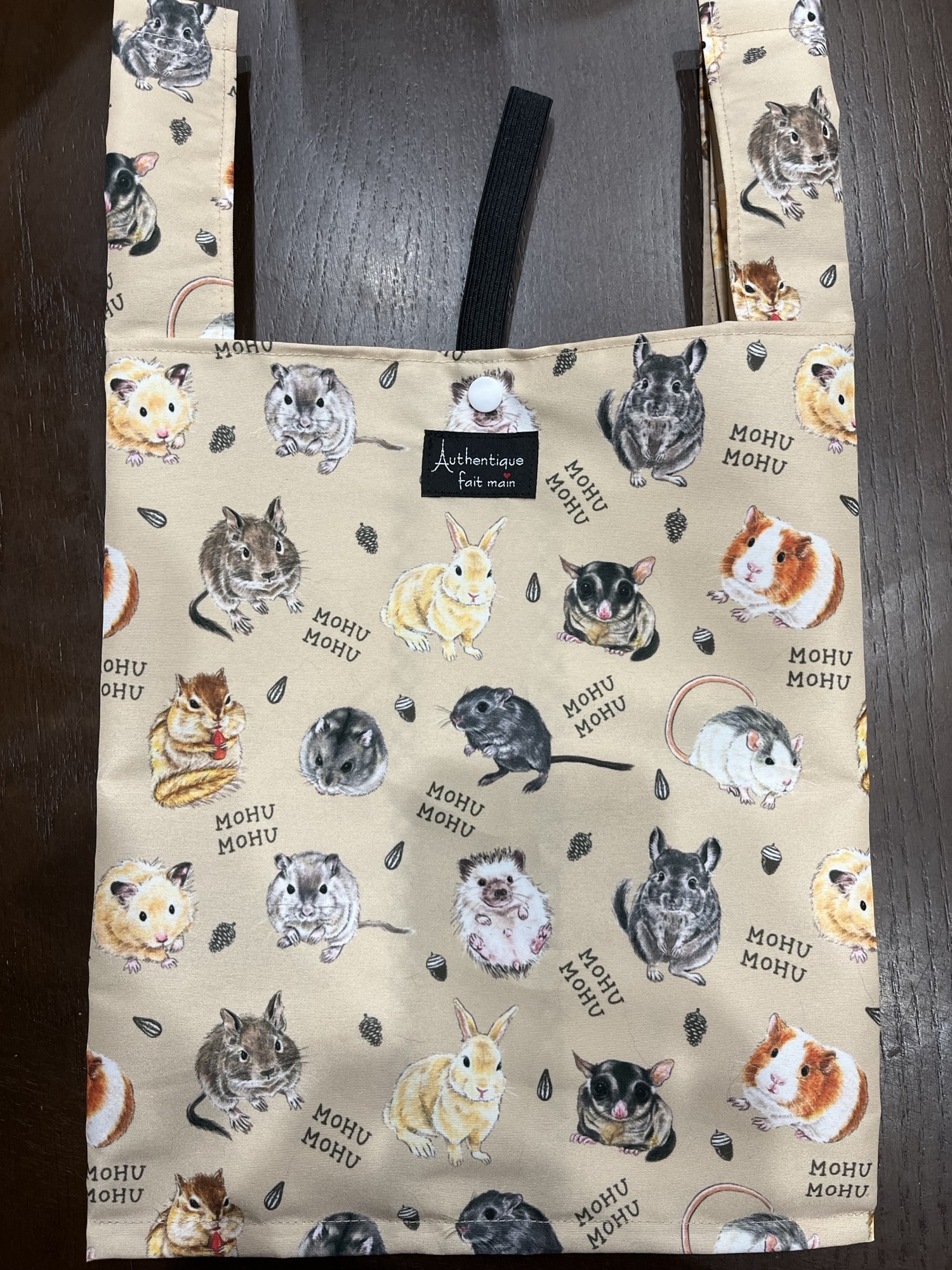 ハンドメイド コンビニ用エコバッグ 撥水加工生地 ジャックラッセルテリア 犬柄 人気の新作 犬柄