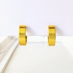 【再販×29】〈痛くない〉ゴールドフラットリングイヤリング・イヤーカフ・フェイクピアス･イヤークリップ〈直径約17㎜、幅約5㎜〉(両耳用)(手で調節可能)  管理No.1125