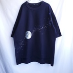 手描き  今夜の月スリットtシャツ　woman