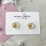 光彩のフラワーピアス/ノンホールピアス
