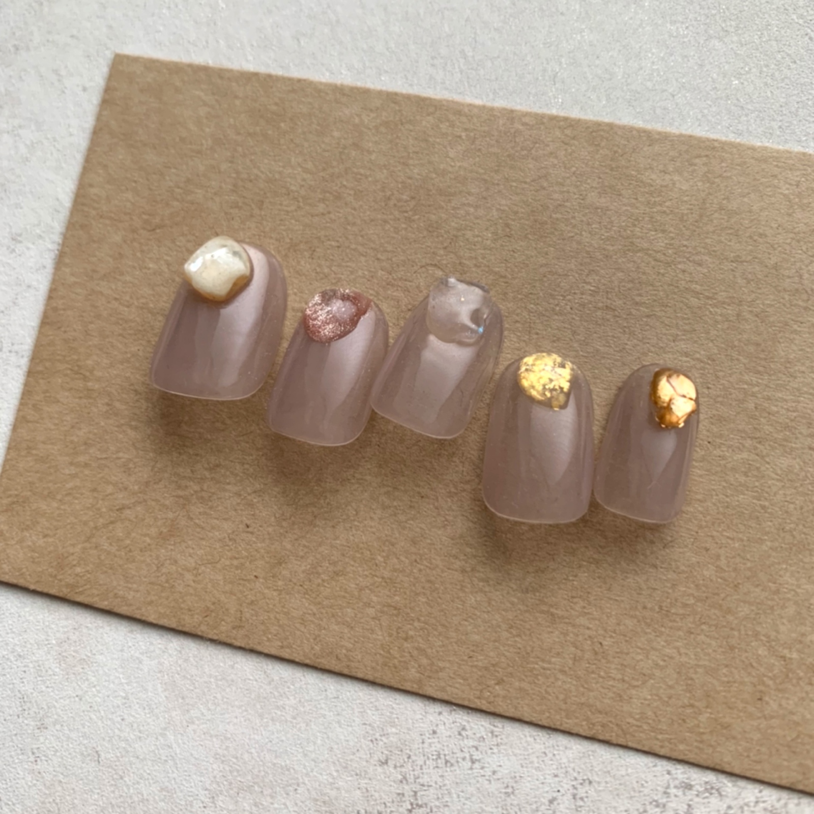 再販× 2 〗 no.34 先端ぷくぷく ニュアンスネイル ネイルチップ 大人