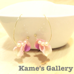 ＊初回お試し価格＊ゆれる花びらとパールのピアス＊