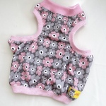 ♡接触冷感犬服オーダー★ずり落ち防止北欧花柄マッチョタンクトップピンク♪中型犬小型犬フレブル服パグ服フレンチブルドッグ中型犬小型犬ボストンテリア