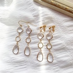 SALE★ clear stone × gold