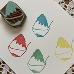 ☆ryomamaはんこ☆受注作製　持ち手なし　夏はんこ　かき氷