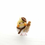 【受注制作】オカメインコのあみぐるみパン屋さんver.