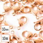 ★(ss-00639)【サージカルステンレス 316L 】カニカン ピンクゴールド 10mm 10個 金具 マスクチャーム アクセサリーパーツ ハンドメイド 材料