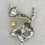 トリンケットボックス ネコと毛糸玉（イギリス）｜ヴィンテージ・アンティーク