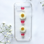 iPhoneケース　お花とハート