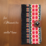 【iPhone6/6s】アンティーク刺繍＊手帳型ケース