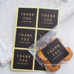 【120pcs.】 thank you ギフト ラッピング クラフト スクエア ／ K613-2BK