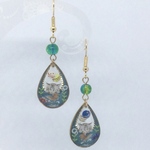 和風　ブルーラメ　金魚を狙う猫　二重　雫ピアス　2