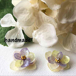 ビジュー♡紫陽花ピアス♡ノンホール
