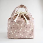 洗える　保冷保温お弁当袋⑥ 保冷保温お弁当巾着　ランチバッグ　ハンドメイド