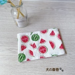 【犬の腹巻】春夏　あったか腹巻♡シーチング　スイカ　マジックテープ