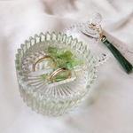 🎈ミントグリーン　紫陽花　ガラスキャニスター　レジン　リングピロー