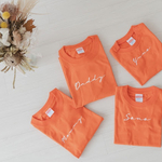 3枚セット オレンジ🍊 Simple Tシャツ 名前入り 出産祝い  誕生日　ギフト　名入れ