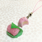 和菓子 桜餅 食べかけ桜大福 ストラップ