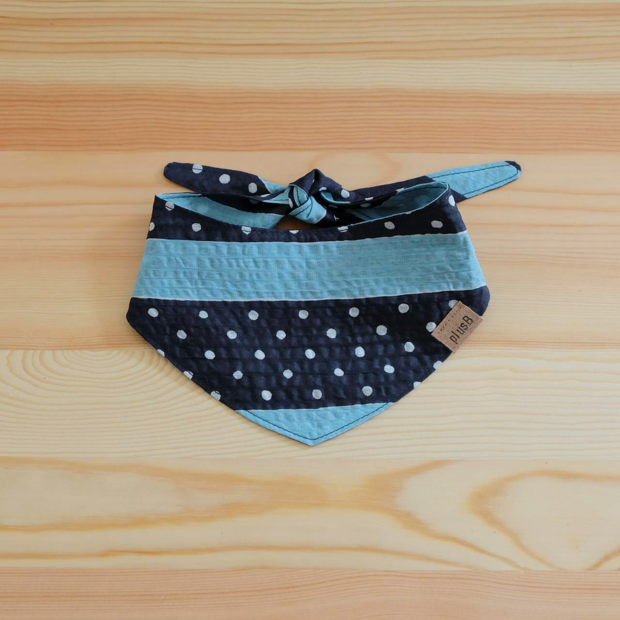 コットンリップル水玉バンダナ/夏生地・ドット柄・ボーダー・犬猫 - Dog Bandana store plusB | minne byGMOペパボ  国内最大級のハンドメイド・手作り通販サイト