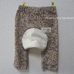 女の子用モンキーパンツ　70サイズ　小花柄　選べるスタイ付き