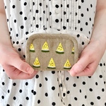 黄スイカの手刺繍ミニ財布