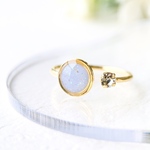 sparkly ring ＜ブルー＞【サイズフリー】No.162