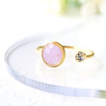 sparkly ring ＜パープル＞【サイズフリー】No.165