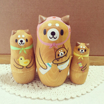 ママと子供達♪柴犬マトリョーシカ