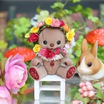 ハニーベア・カスタム・薔薇のアーチ（ココア・ミモザ）