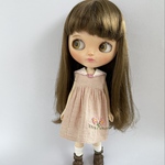 blythe outfit お花刺繍のセーラーカラーワンピース