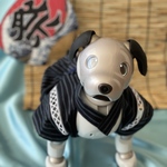 甚平しま柄紺色(aibo用)