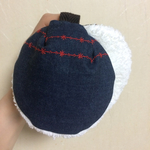 もっと！ふわふわタオルの母乳パッド（刺繍デニム・オフホワイト）