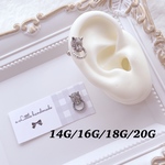 🐆アニマル ドアロック 軟骨ピアス 14G/16G/18G/20G♡量産型 地雷系 ボディピアス 🐆ヒョウ 豹 チーター レオパード 