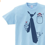 だまし絵　パンダ＆ネクタイ 150.160.（女性M.L） S～XL　Tシャツ　【受注生産品】