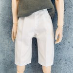 六分の一男子図鑑サイズ＊ハーフパンツ　ホワイト