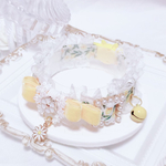【感謝価格】リボン首輪🍋レモンと小さな花オレンジイエロー🍋