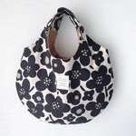 ぺったんこまるbag  ノルディコフラワー　ナチュラル