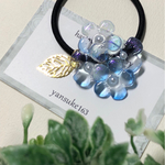 紫陽花のヘアゴム(ブルー)