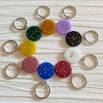 選べる9カラー名前入り☆ polka dotキーホルダー