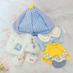 15cm20cmぬいぐるみ用 ちびぬい シロクマ コスチューム 着せ替え ぬい服 アンスタ kpop 6点セット
