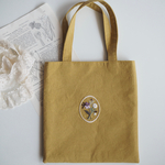 花束フレーム刺繍 トートバッグ