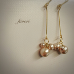 【半額SALE】beige pearl イアリング