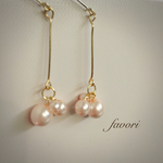 【半額SALE】pink pearl earring