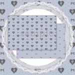 tulle dot lace_Dull blue 5枚