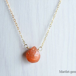 14kgf サンストーン ネックレス