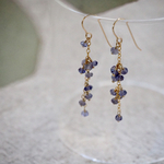 "Iolite..suiteki" 14kgf アイオライト チェーン ピアス☽ 