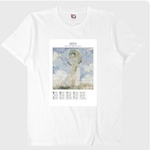 「日傘を持つ女」クロスステッチ図案Ｔシャツ